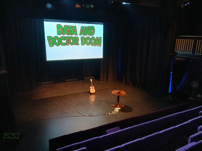 A theatre stage that is, itself, about the size of the entire venues I usually play in